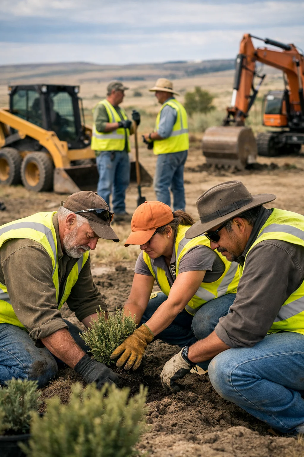 G&G Landscape crew on a commercial project site