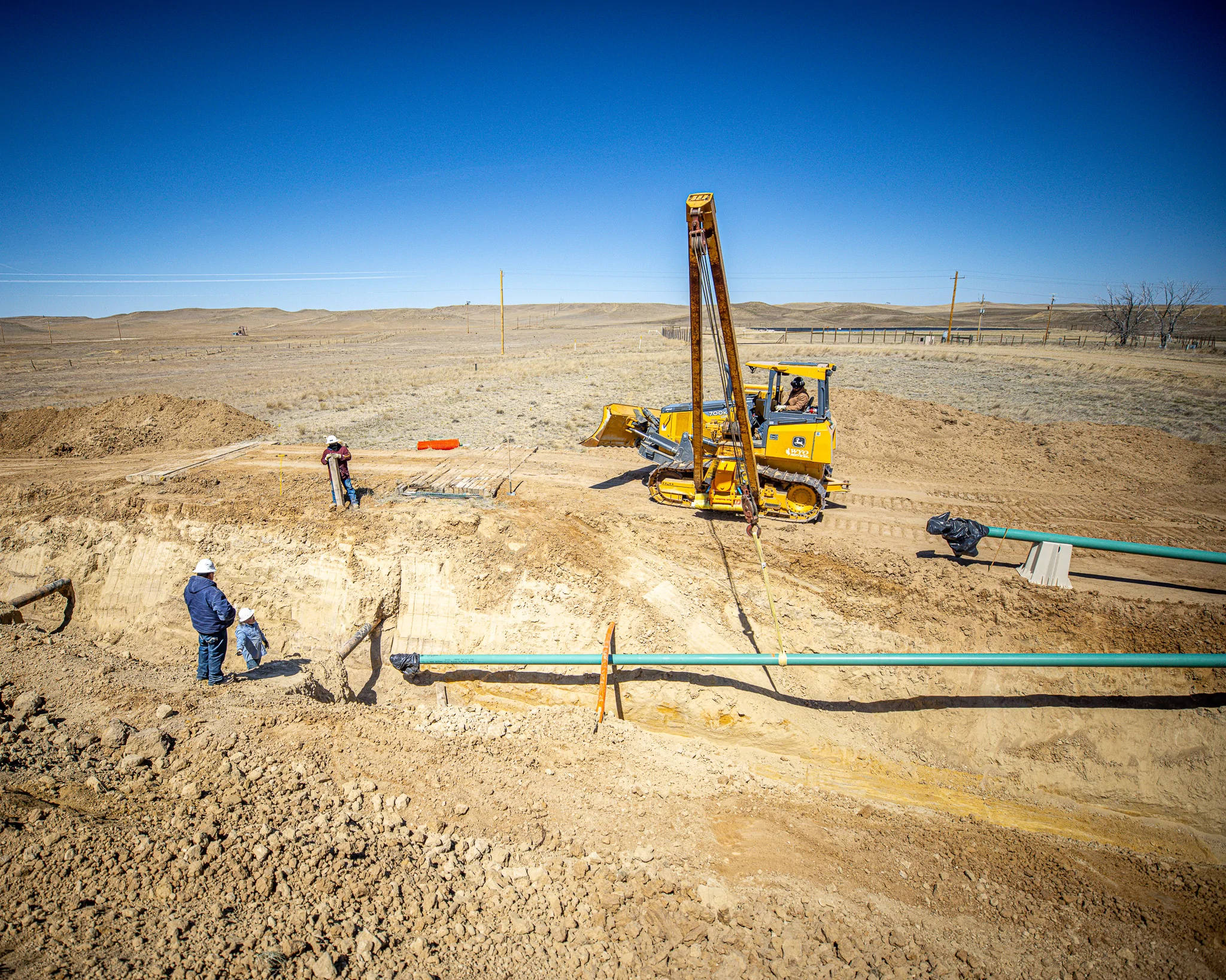 Active oil and gas site under full-scale development